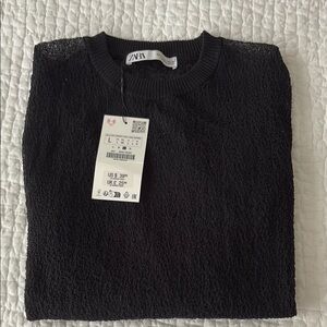 Zara Black Crewneck Sweater